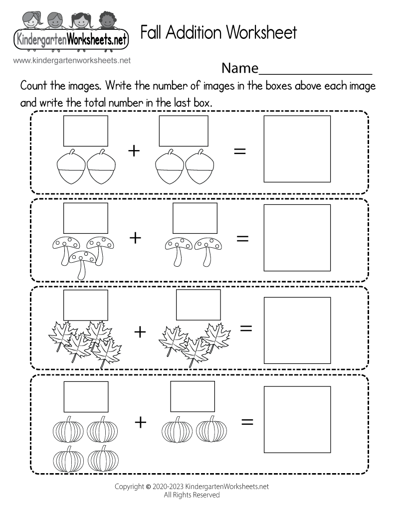 Math Kindergarten Worksheets Printable