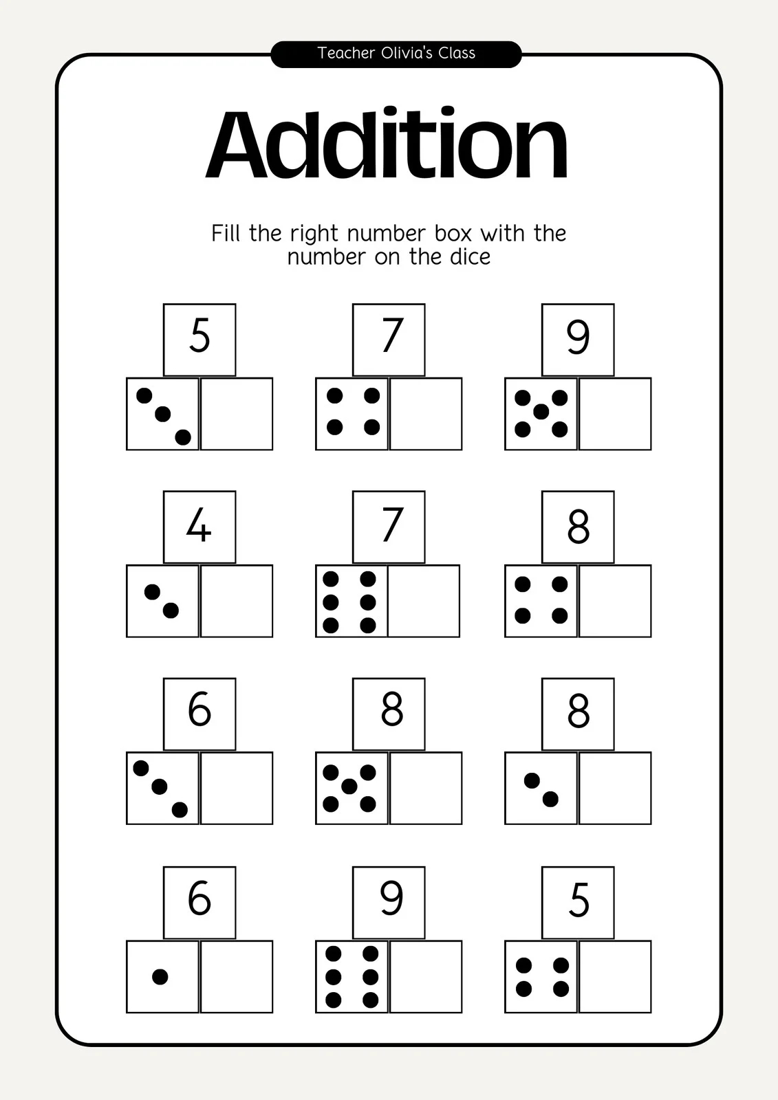 Printable Math Worksheets For 1st Grade