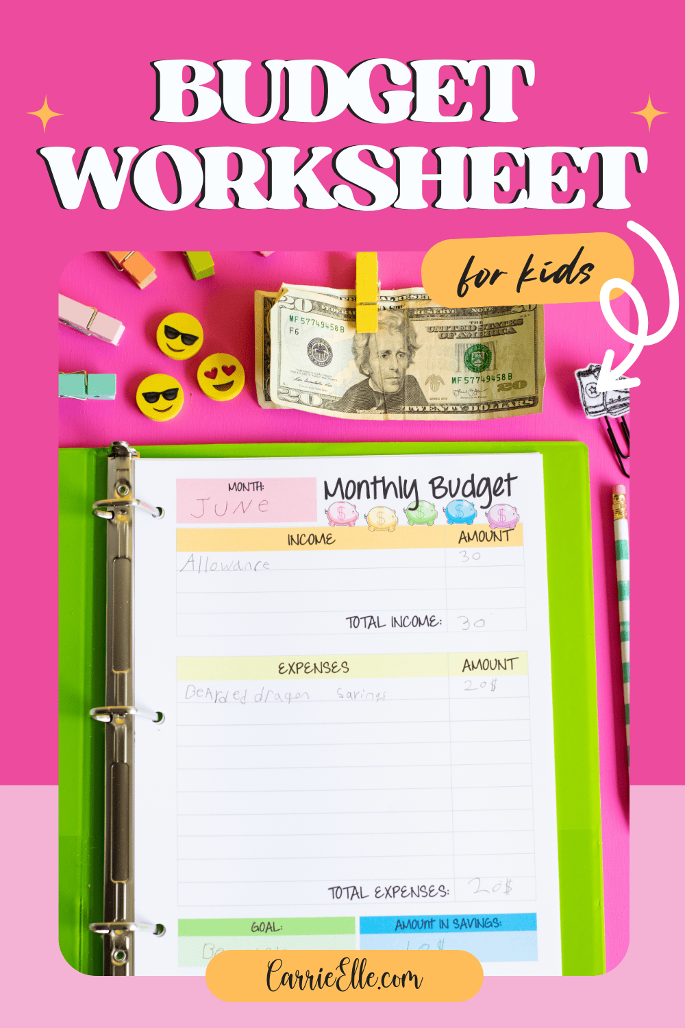 Budget Worksheet Printable Free