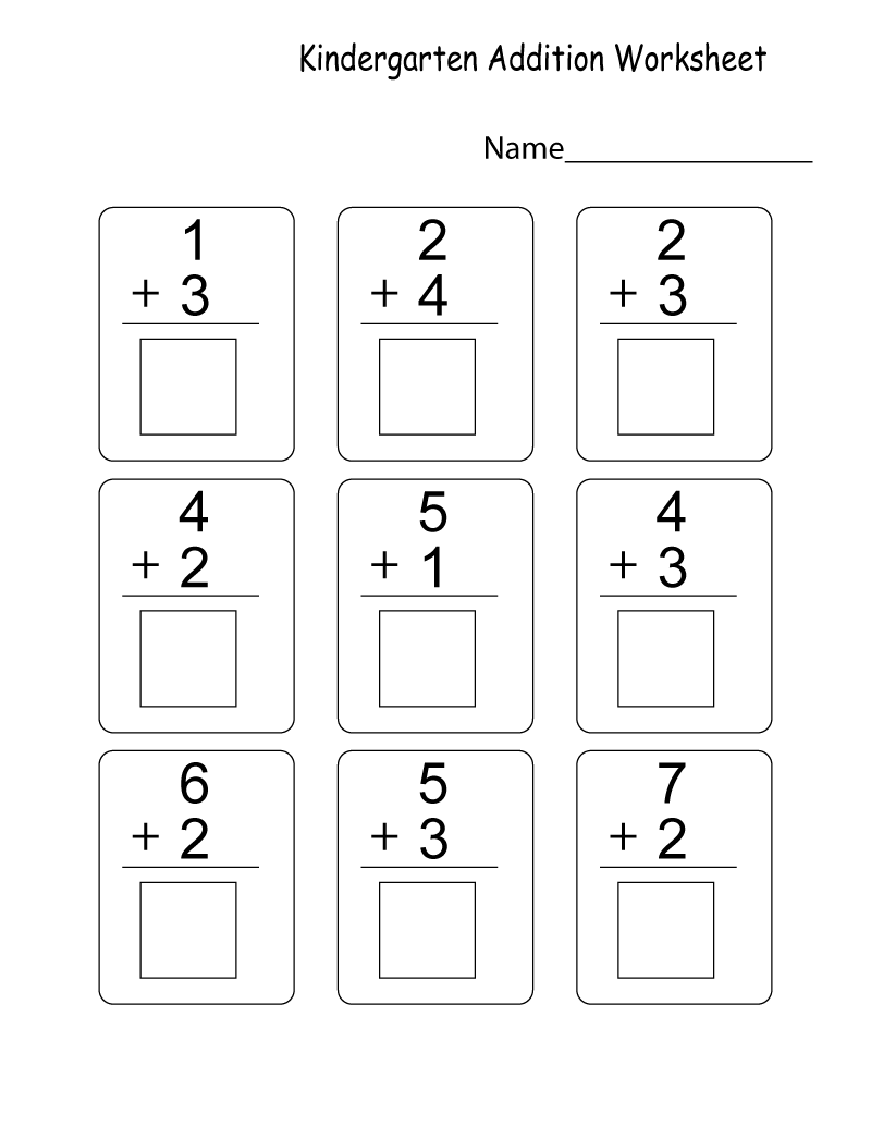 Printable Worksheets For Kindergarten Free