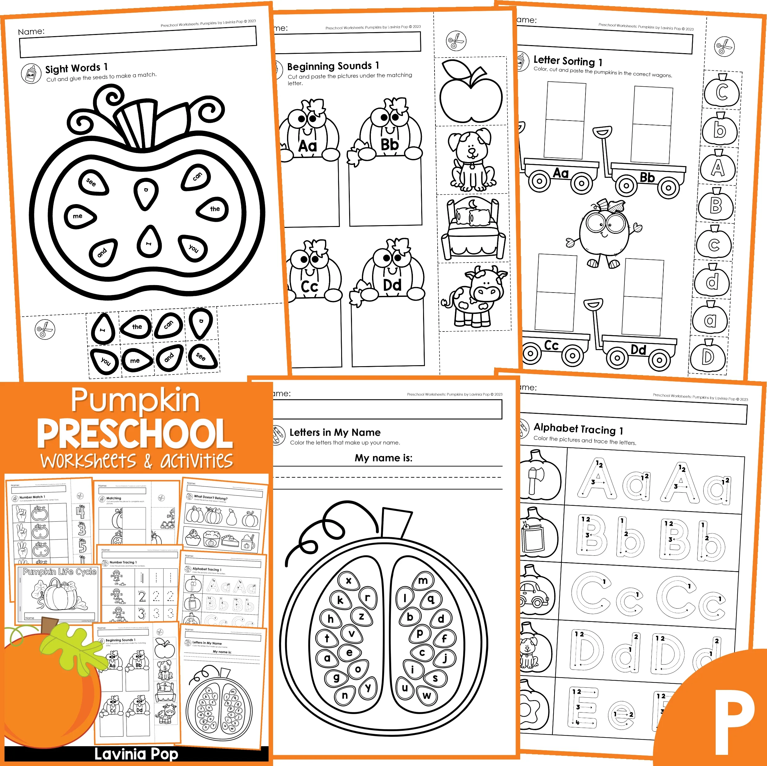 pumpkins preschool worksheets and activities no prep
